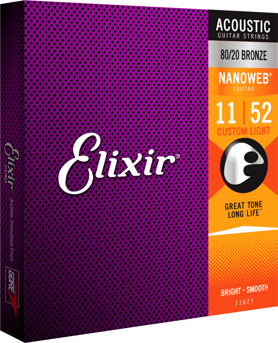 Elixir Nanoweb 80/20 Bronze Custom Light 011-052