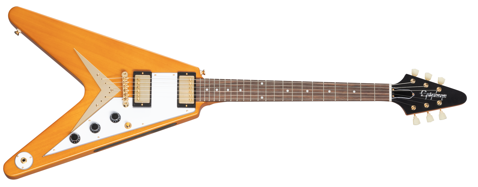 Epiphone 1958 Korina Flying V Aged Natural El-Guitar