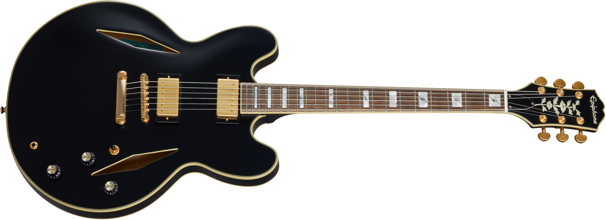Epiphone Emily Wolfe Sheraton Stealth Black Aged Gloss El-Guitar