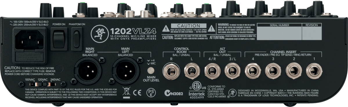 Mackie 1202-VLZ4 Mixer 12 kanaler (4 Mic/4 stereo line)