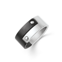 Square Ying/Yang ring