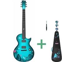 Enya Nova Go Sonic Hatsune Miku smart-guitar i kulfiber med indbygget forstærker og effekter