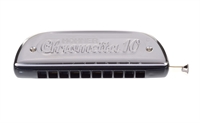 Hohner Chrometta 10 C Mundharmonika – Kromatisk, 10 huller