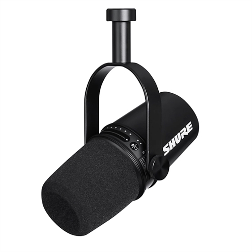 Shure MV 7 dynamisk mikrofon, sort eller sølvgrå