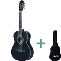 Sant Guitars CJ-36L SBK sort 3/4 børne-venstrehånds-guitar med nylonstrenge
