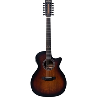 Santana Superb G94-12 BRS 12-strenget western-guitar i Brown Burst med Fishman pickup