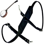 Banjo skulderstrop i sort læder.