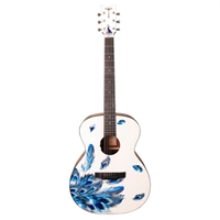 Tyma V3E Plum Blossom Grand Auditorium western-guitar med blomstermotiv