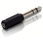 Konverterstik stereo 6,3mm jack han til 3,5mm jack hun