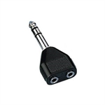 Monacor NTA-196. Jack stereo splitter 1x6,3mm/2x3,5mm