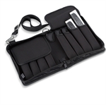 Bæltetaske til 8 tremolo mundharmonikaer.