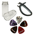 Plektre, capos, slides mm.