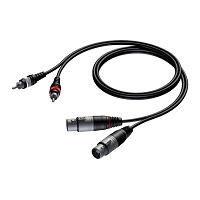 ProCab signalkabel 2 x XLR hun > 2 x RCA - 1.5 m