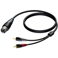 ProCab XLR han > 2 x RCA - 3 meter