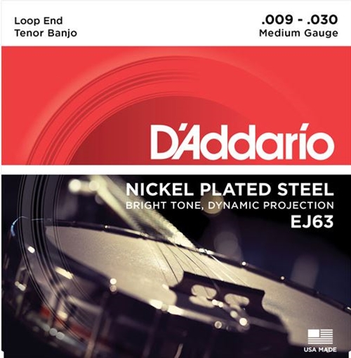 D\'Addario J63 Banjostrenge .009 med Phosphor Bronze wound .020