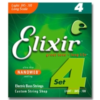 Elixir NanoWeb Bas Light 045-100 Nickel sæt 